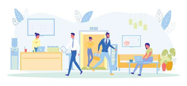 客户从电梯到银行部门图片下载