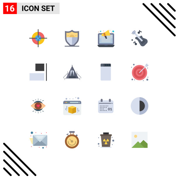 现代集16平色象形文字为一体图片下载