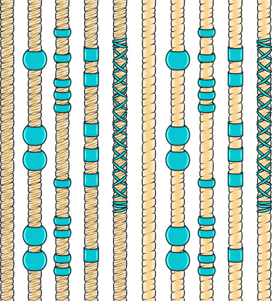 颜色无缝模式与金发辫图片下载