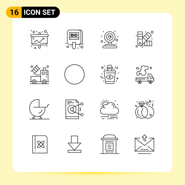 16个通用轮廓符号符号汽车艺术图片下载