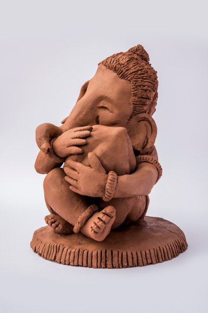 自制的主甘尼萨神像或甘纳帕蒂巴帕穆尔蒂使用可溶解粘土图片下载