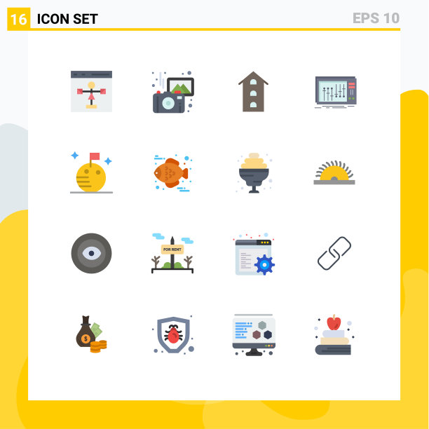 16组现代平面颜色设置为音乐DJ图片下载