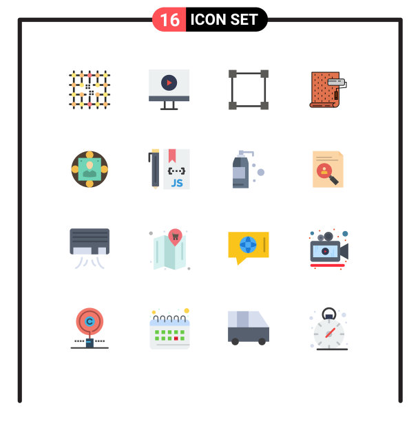 设置16个商业平面颜色包图片下载