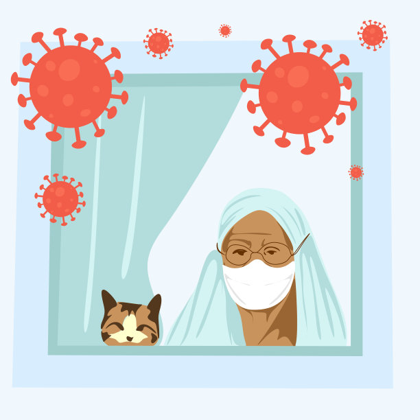 窗前坐着一位戴着面具的老奶奶图片下载