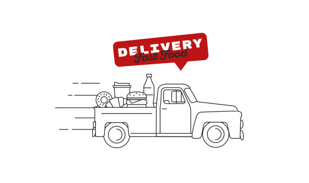 送菜的老式复古卡车装满了图片下载