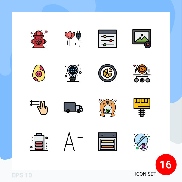 用户界面包16基本平色填充图片下载