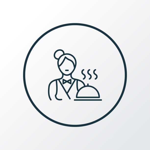 仆人图标线符号优质品质隔离图片下载