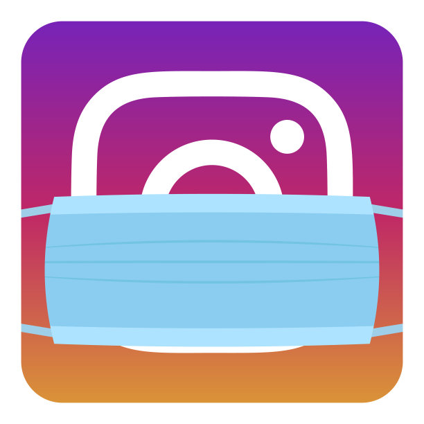 Instagram的标志图标在面具图片下载