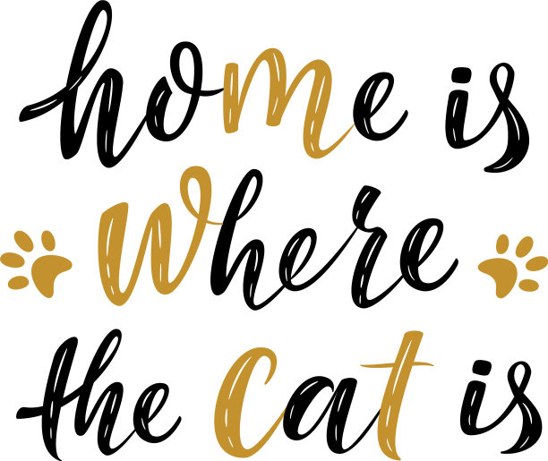 家是哪里猫是手写的现代标志图片下载