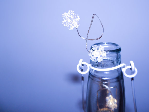 白色的雪花灯图片下载