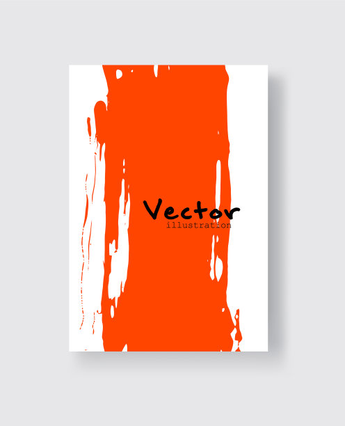 抽象的墨刷条幅与垃圾效果图片下载