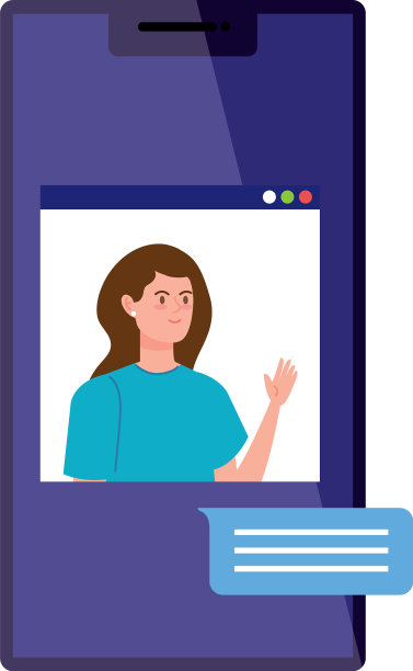 女性在智能手机视频会议图片下载