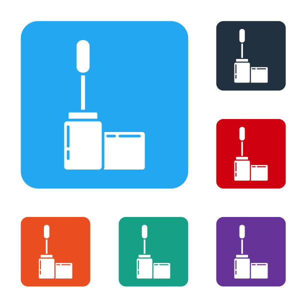 白色睫毛膏刷图标孤立在白色图片下载