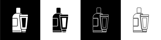 集膏霜或洗液化妆品管图标隔离图片下载