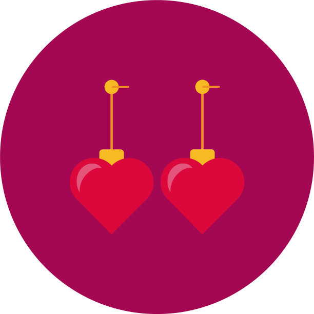 情人节快乐心耳环块和图片下载