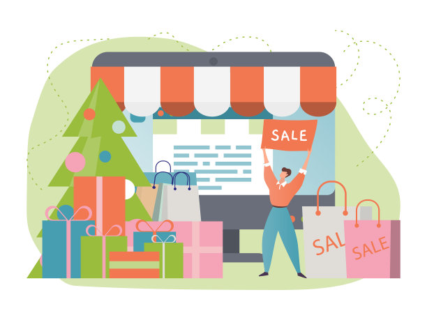 圣诞促销广告概念图片下载