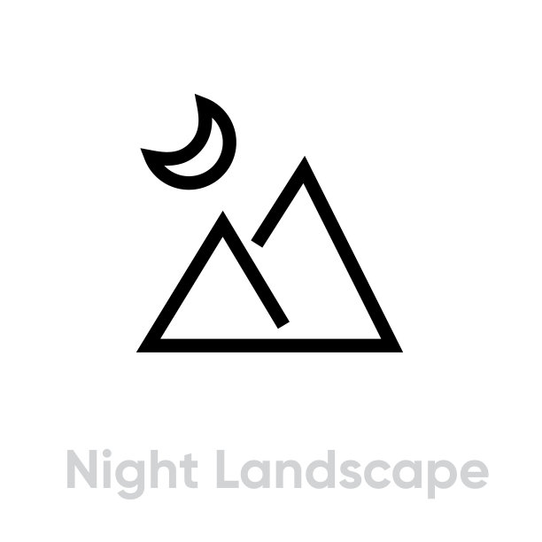 夜景图片图标可编辑行图片下载