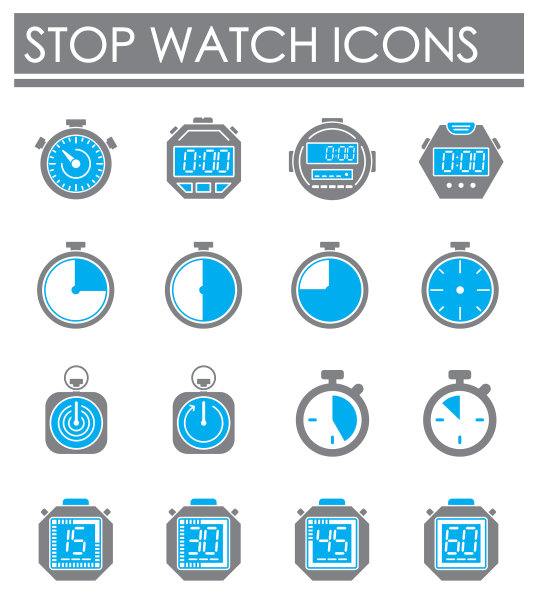 秒表相关图标设置在背景图片下载