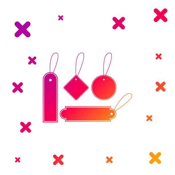 彩色空白标签模板价格标签设置图标图片下载