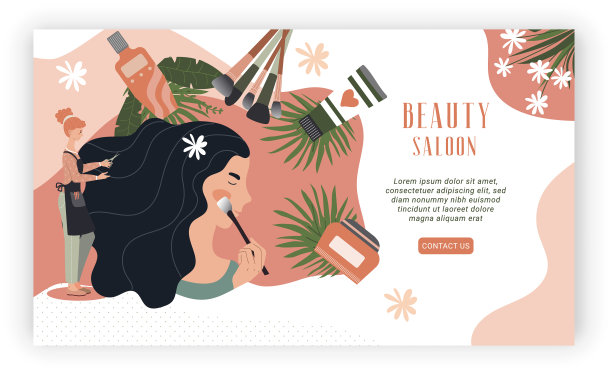 美容院网站设计专业女性图片下载