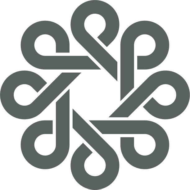 字母P凯尔特装饰logo模板设计图片下载