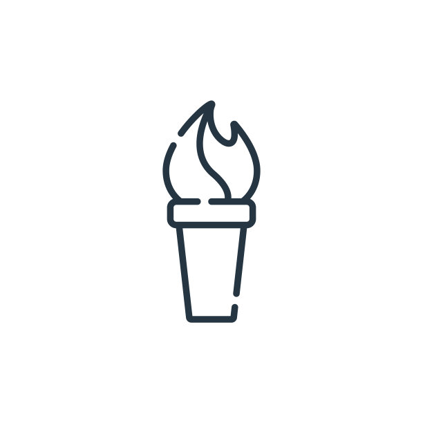 白色背景上隔离的火炬矢量图标。网站设计和移动应用开发的轮廓细线火炬图标。细线火炬轮廓图标矢量图图片下载