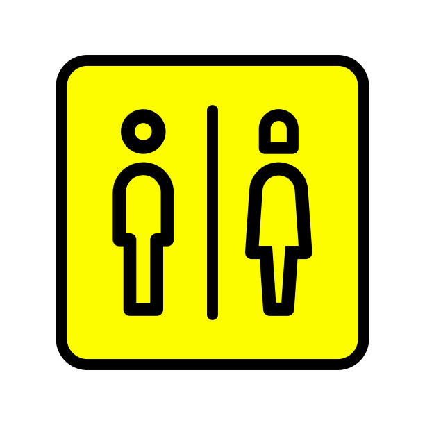 男性和女性厕所图标向量图片下载