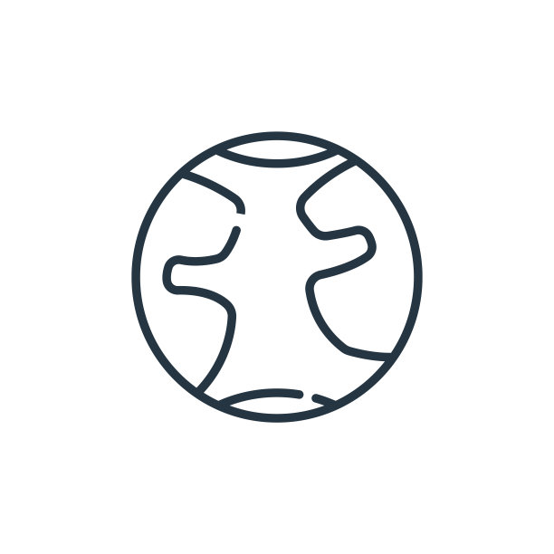地球矢量图标孤立在白色背景。轮廓，细线地球图标，用于网站设计和移动，应用程序开发。细线地球轮廓图标矢量插图。图片下载