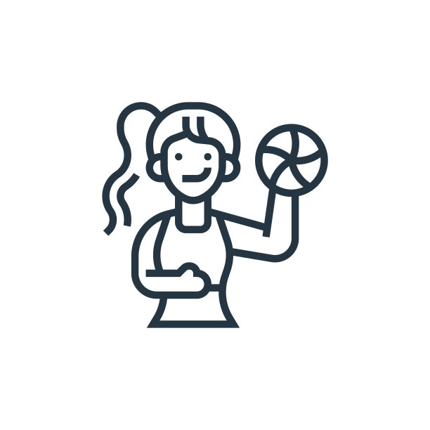 女运动员矢量图标孤立的白色背景。轮廓，细线女运动员图标的网站设计和移动，应用程序开发。细线女运动员轮廓图标矢量插图。图片下载