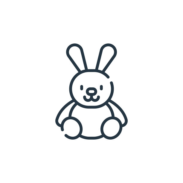 兔子矢量图标孤立在白色背景。轮廓，细线兔子图标的网站设计和移动，应用程序开发。细线兔子轮廓图标矢量插图。图片下载