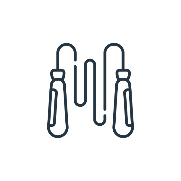 跳绳矢量图标孤立的白色背景。轮廓线、细线跳绳图标用于网站设计和手机、应用程序开发。细线跳绳轮廓图标矢量插图。图片下载