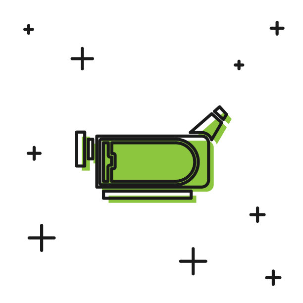 黑色电影摄影机图标孤立在白色上图片下载