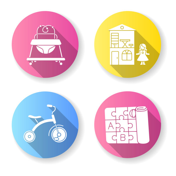 运动技能开发平面设计长影字形图标集图片下载