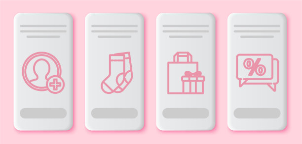 设定线创建帐户屏幕袜子礼盒图片下载