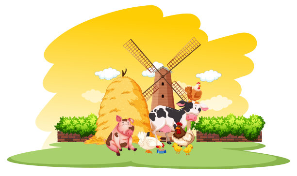 农场里有许多动物图片下载