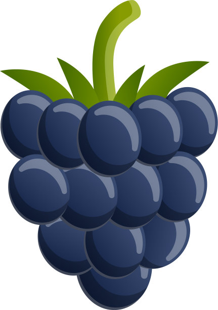 森林黑莓图标卡通风格图片下载