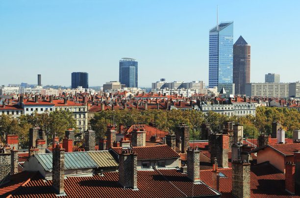 里昂鸟瞰图图片下载