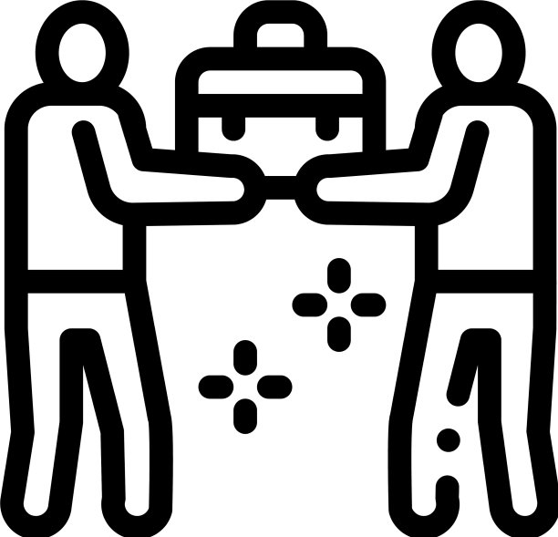 双人协作线框图标图片下载