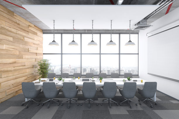现代开放式办公室室内会议室图片下载
