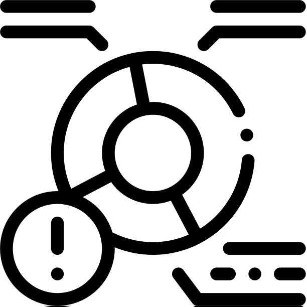 饼图错误图标轮廓图片下载