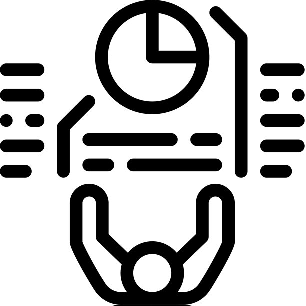 人形饼图图标轮廓图片下载