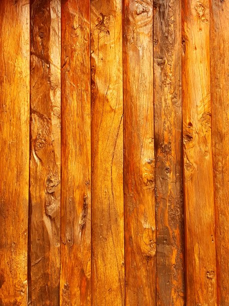 天然原始切割的木块制作木屋的墙壁图片下载