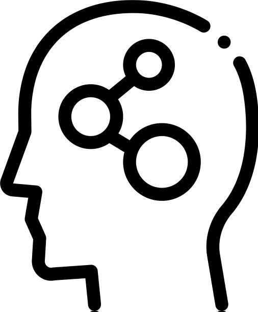 程序化大脑图标轮廓图片下载