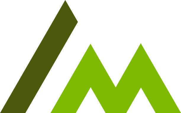 字母m梯度山三角形几何标志图片下载