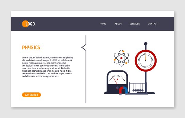 登陆页面模板的物理插图概念。平面网页设计的概念为网站设计图片下载