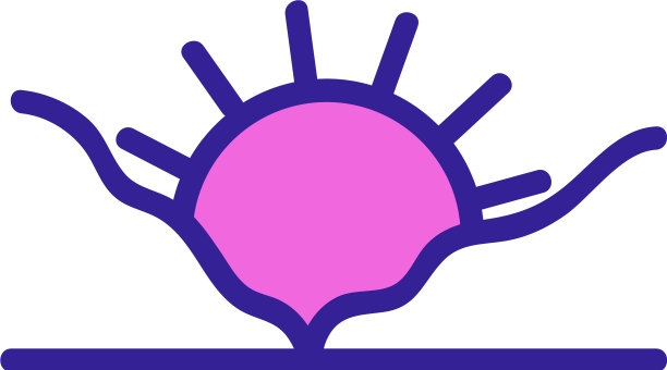 日落云图标轮廓图片下载