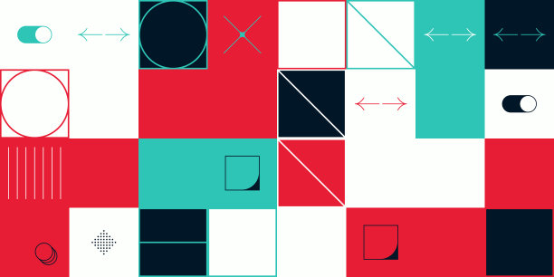 彩色几何矢量图案设计图片下载