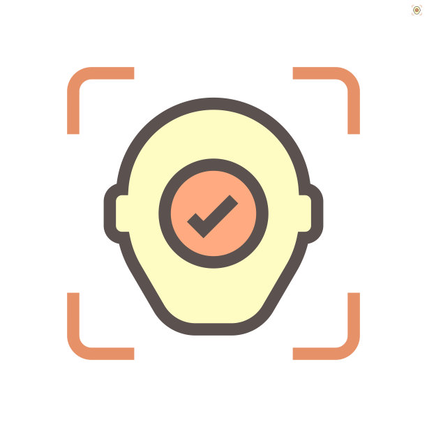 人脸扫描技术矢量图标设计。图片下载