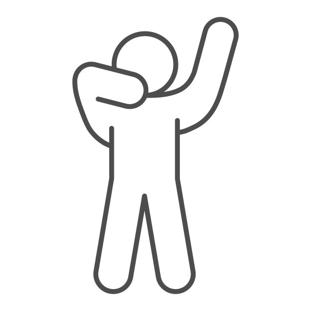 男子剪影摆出细线图标男子在前面图片下载