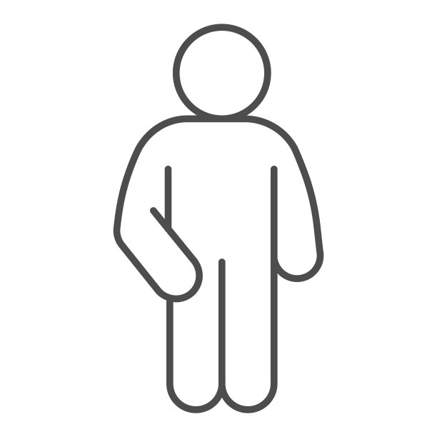 左手放在口袋里的人形剪影图片下载